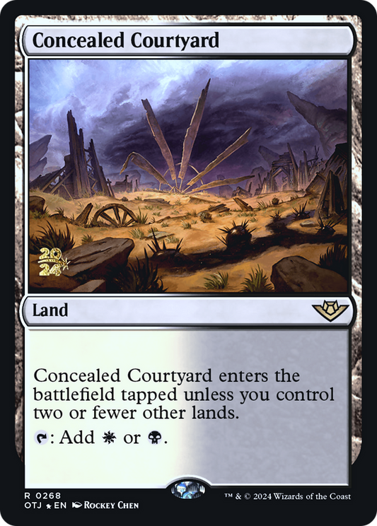 Concealed Courtyard (PRE-268) - Outlaws of Thunder Junction Promos (Prerelease) Foil