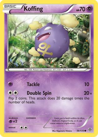 Koffing (56/135) - Plasma Storm Reverse Holofoil - Common