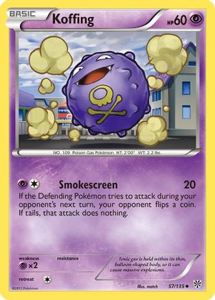 Koffing (57/135) - Plasma Storm Reverse Holofoil - Uncommon