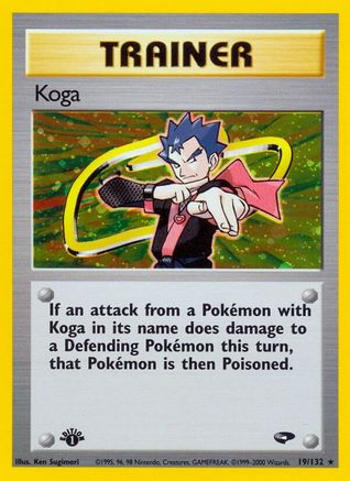 Koga 19/132 - Gym Challenge 1st Edition Holofoil