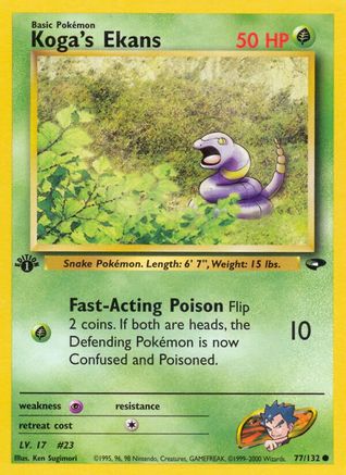 Koga's Ekans 077/132 - Gym Challenge 1st Edition - Common