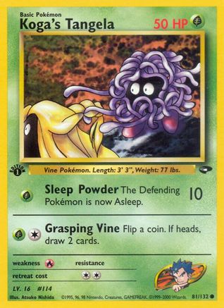 Koga's Tangela 081/132 - Gym Challenge 1st Edition - Common