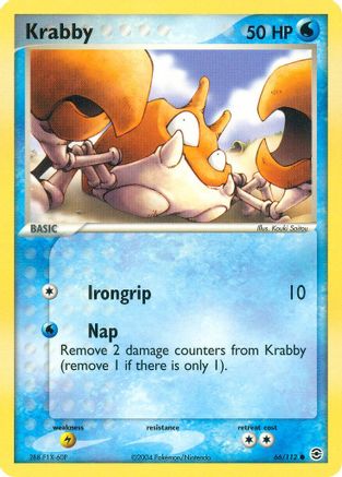 Krabby 66/112 - FireRed & LeafGreen Reverse Holofoil