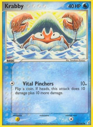 Krabby - 054/100 - Crystal Guardians Reverse Holofoil