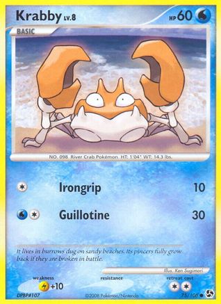Krabby (75/106) - Great Encounters Reverse Holofoil - Common
