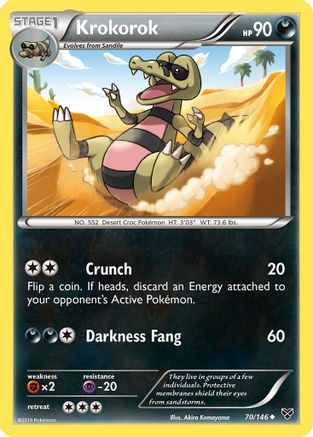 Krokorok 070 - XY Base Set Reverse Holofoil - Uncommon