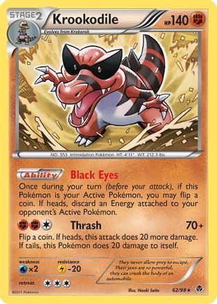 Krookodile (62/98) - Emerging Powers Reverse Holofoil - Rare