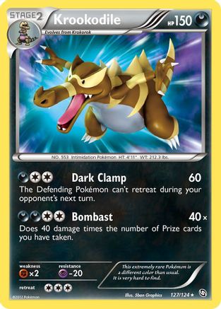 Krookodile 127 - Dragons Exalted Holofoil - Secret Rare