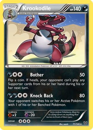 Krookodile 071 - XY Base Set Reverse Holofoil - Rare