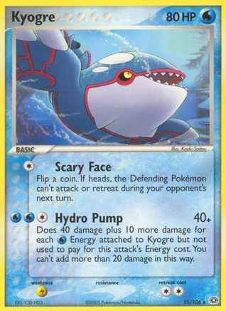 Kyogre (15/106) - Emerald Reverse Holofoil - Rare