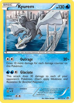 Kyurem 043/113 - Legendary Treasures Holofoil - Holo Rare