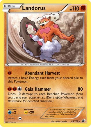 Landorus 085 - Legendary Treasures Holofoil - Holo Rare