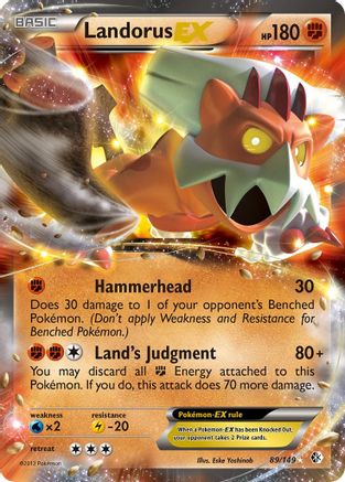 Landorus EX 089 - Boundaries Crossed Holofoil - Ultra Rare