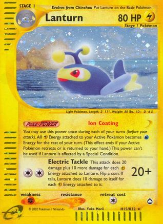 Lanturn (H15) H15 - Aquapolis Holofoil - Holo Rare