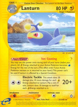 Lanturn 21/147 - Aquapolis Reverse Holofoil