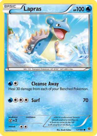 Lapras (17/101) - Plasma Blast Reverse Holofoil - Common