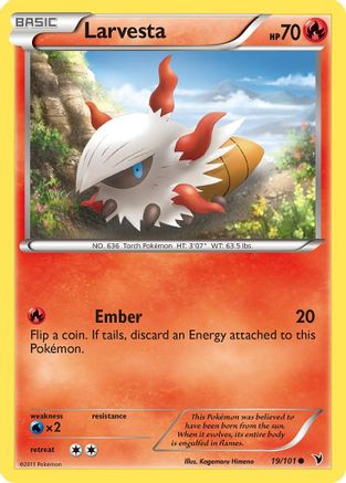 Larvesta (19)  - Noble Victories Reverse Holofoil