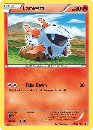 Larvesta (20)  - Noble Victories Reverse Holofoil