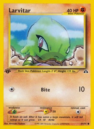 Larvitar 057/075 - Neo Discovery 1st Edition - Common