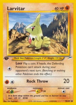 Larvitar 070/105 - Neo Destiny 1st Edition - Common