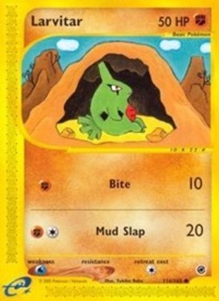 Larvitar 116 - Expedition Reverse Holofoil - Common