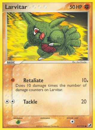 Larvitar 61/115 - Unseen Forces Reverse Holofoil