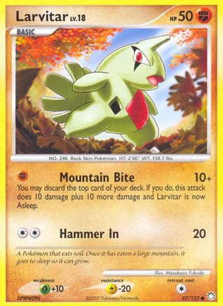 Larvitar (87/123) - Mysterious Treasures  - Common