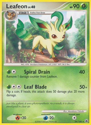 Leafeon 24/100 - Majestic Dawn Reverse Holofoil