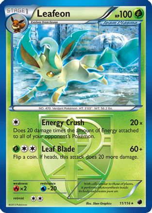 Leafeon (Team Plasma) (11/116) - Plasma Freeze Reverse Holofoil - Rare