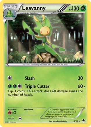 Leavanny (8/98) - Emerging Powers Reverse Holofoil - Rare