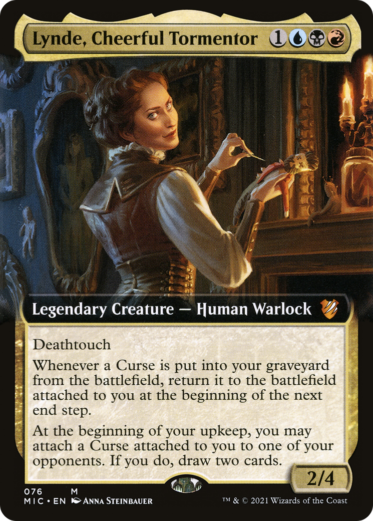 Lynde, Cheerful Tormentor (Extended Art) (MIC-076) - Midnight Hunt Commander: (Extended Art)