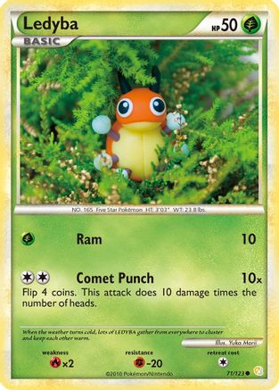 Ledyba 071/123 - HeartGold SoulSilver Reverse Holofoil - Common