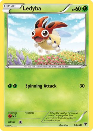 Ledyba 006 - XY Base Set Reverse Holofoil - Common