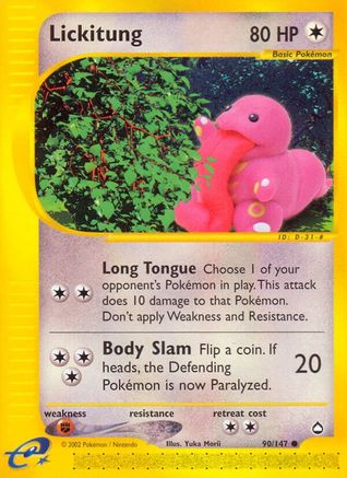 Lickitung 90/147 - Aquapolis Reverse Holofoil