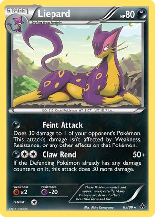 Liepard (65/98) - Emerging Powers Reverse Holofoil - Rare
