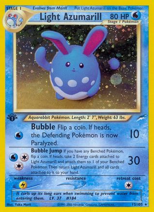 Light Azumarill 013/105 - Neo Destiny 1st Edition Holofoil - Holo Rare