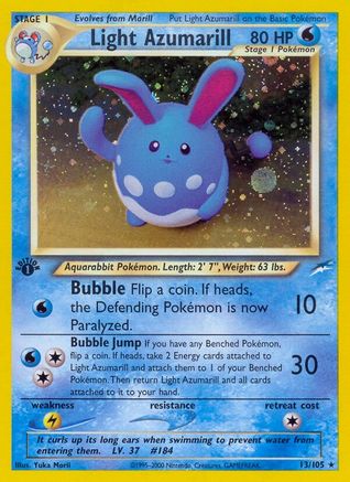 Light Azumarill 13/105 - Neo Destiny 1st Edition Holofoil