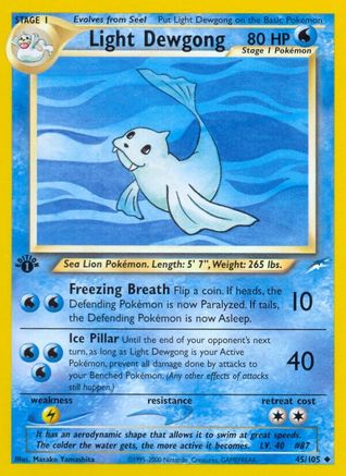 Light Dewgong 045/105 - Neo Destiny 1st Edition - Uncommon