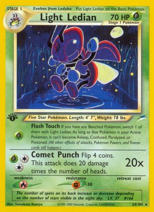 Light Ledian 024/105 - Neo Destiny 1st Edition - Rare