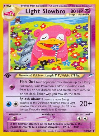 Light Slowbro 051/105 - Neo Destiny 1st Edition - Uncommon