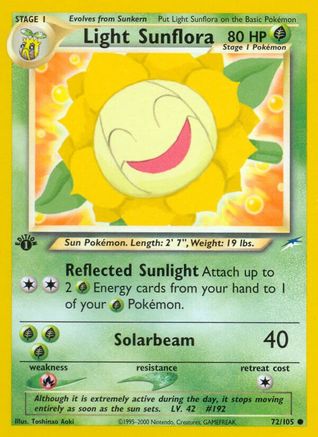 Light Sunflora 072/105 - Neo Destiny 1st Edition - Common