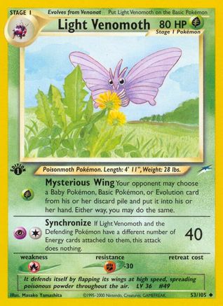 Light Venomoth 053/105 - Neo Destiny 1st Edition - Uncommon
