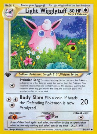 Light Wigglytuff 054/105 - Neo Destiny 1st Edition - Uncommon