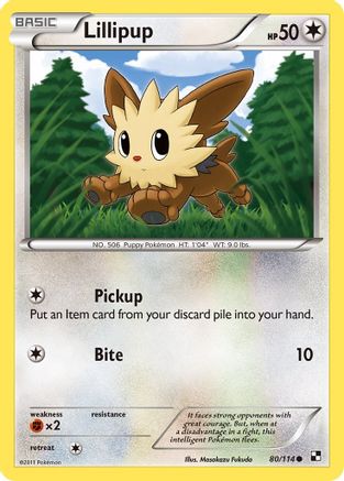 Lillipup (80) 080 - Black and White Reverse Holofoil - Common