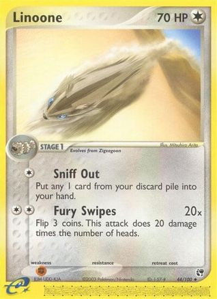 Linoone 044/44 - Sandstorm Reverse Holofoil - Uncommon