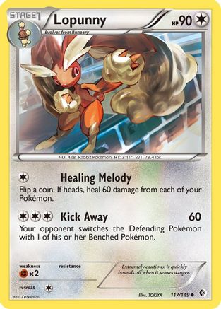 Lopunny - 117/149 - Boundaries Crossed Reverse Holofoil