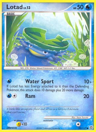Lotad (92/132) - Secret Wonders Reverse Holofoil - Common