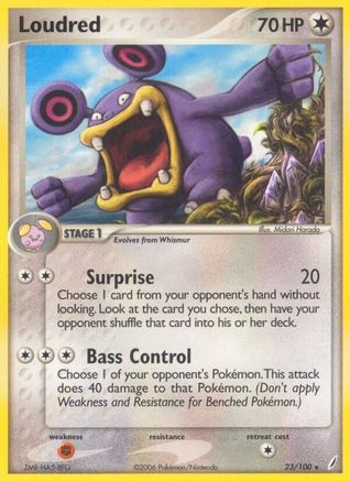 Loudred - 023/100 - Crystal Guardians Reverse Holofoil