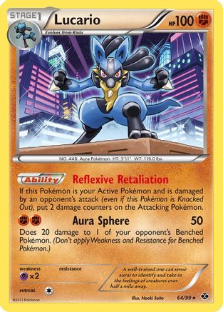 Lucario 064 - Next Destinies Holofoil - Holo Rare