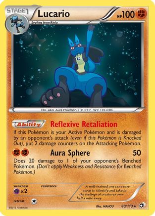 Lucario 080/113 - Legendary Treasures Holofoil - Holo Rare